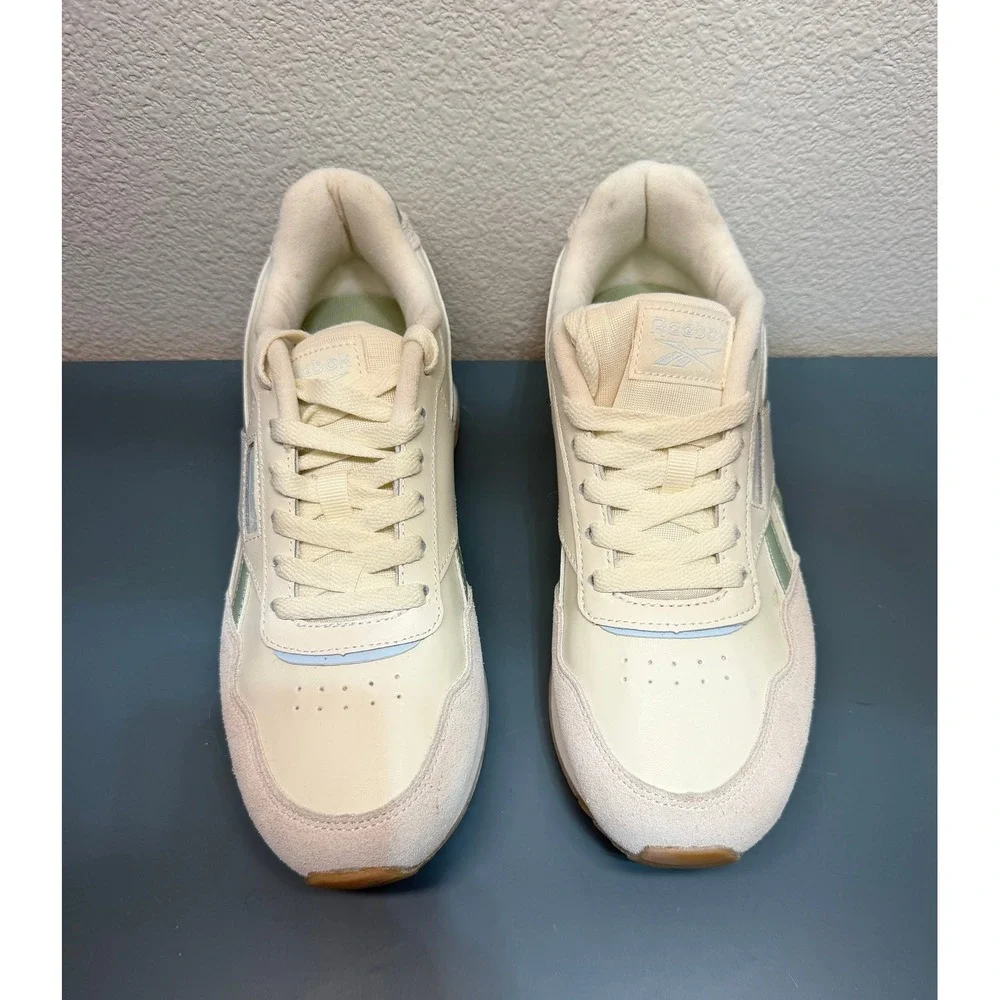 Reebok‎ Royal Glide Ripple Womens Sneakers Chalk Sage Green Gum Size 7.5 NWOT